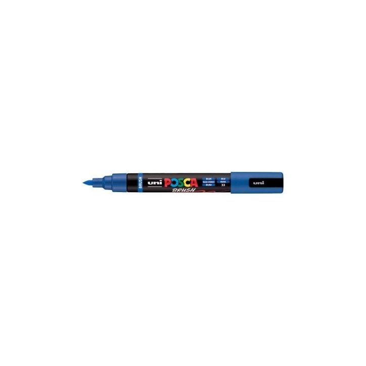 Marqueur Posca pointe moyenne Brush bleu foncé PC5BR BF POSCA UNIBALL