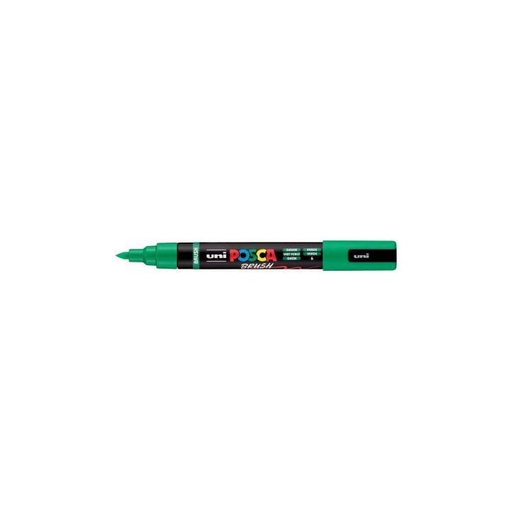 Marqueur Posca pointe moyenne Brush vert foncé PC5BR VF POSCA UNIBALL