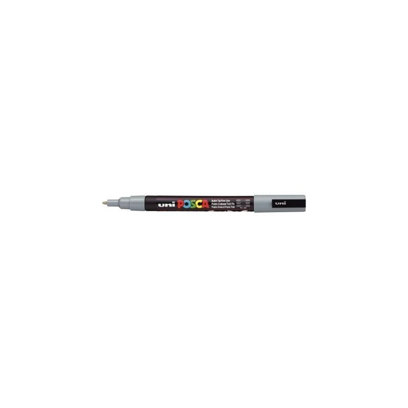 Achetez Marqueur Posca pointe fine conique gris PC3M G POSCA UNIBALL pas cher sur Ma Rentrée Scolai..