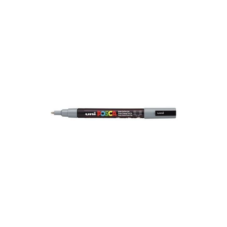 Marqueur Posca pointe fine conique gris PC3M G POSCA UNIBALL