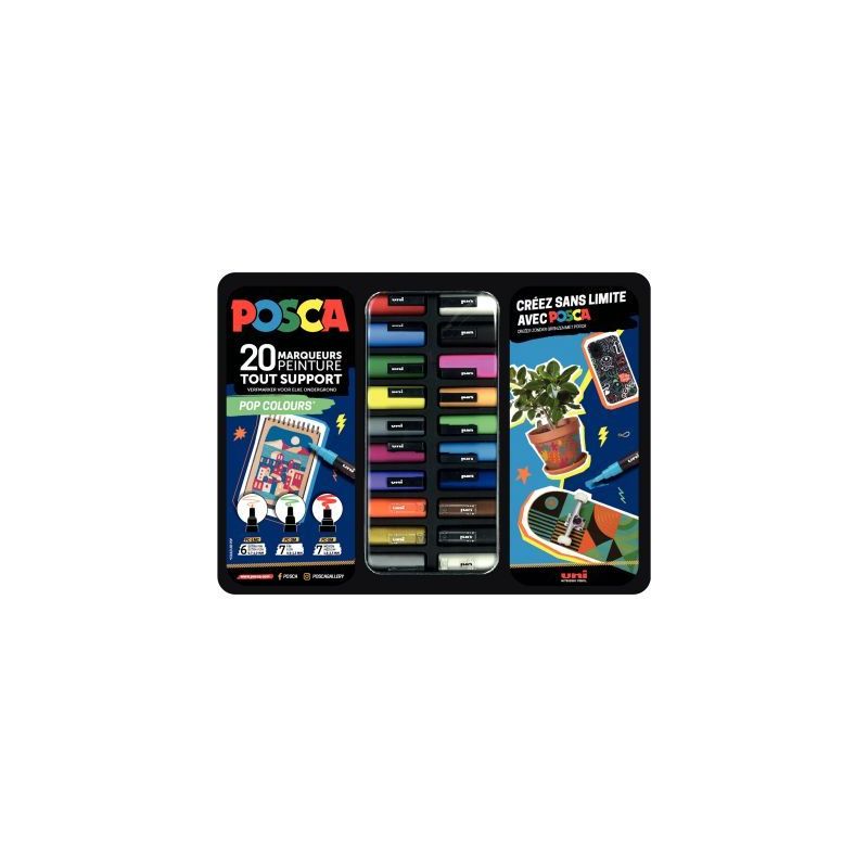 Achetez Mallette de 20 Posca Pop Colors MPOSCAMETAL/20015 POSCA UNIBALL pas cher sur Ma Rentrée Sco.. Achetez Mallette de 20 Posca Pop Colors MPOSCAMETAL/20015 POSCA UNIBALL pas cher sur Ma Rentrée Sco..