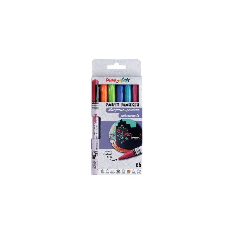 Achetez Pochette de 6 marqueurs peinture fun assortis MSP10/6FUNNY PENTEL pas cher sur Ma Rentrée S.. Achetez Pochette de 6 marqueurs peinture fun assortis MSP10/6FUNNY PENTEL pas cher sur Ma Rentrée S..