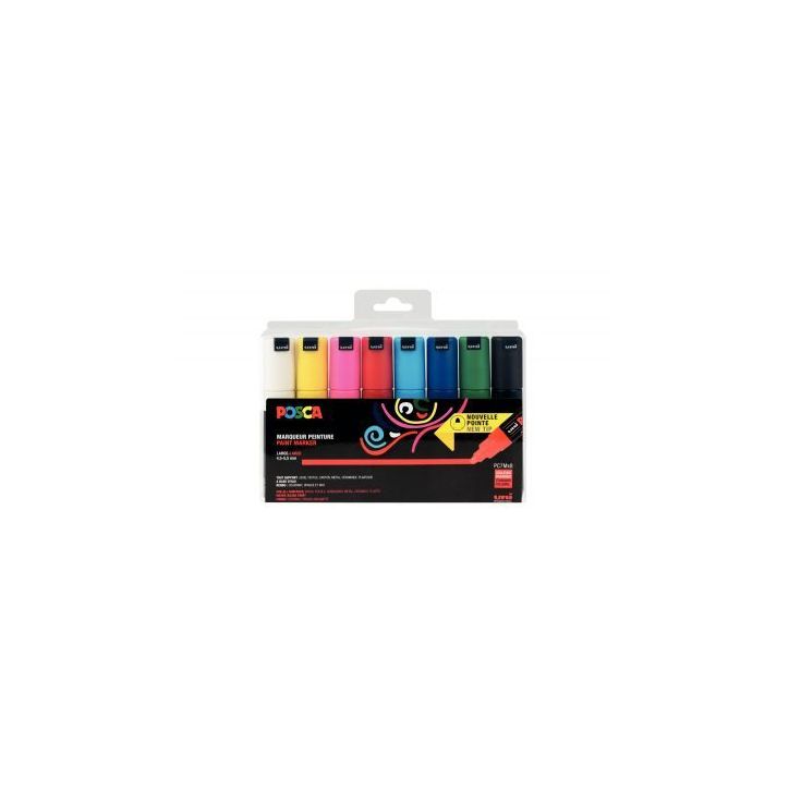 Set de 8 marqueurs Posca ogive large PC7M/8A ASS18 POSCA UNIBALL