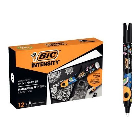 Achetez Boîte de 12 marqueurs peinture Intensity blancs 527425 BIC pas cher sur Ma Rentrée Scolair..