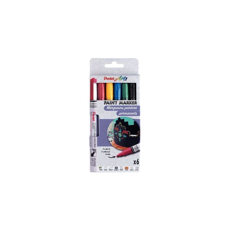 Achetez Pochette de 6 marqueurs peinture basic assortis MSP10/6BASIC PENTEL pas cher sur Ma Rentrée.. Achetez Pochette de 6 marqueurs peinture basic assortis MSP10/6BASIC PENTEL pas cher sur Ma Rentrée..
