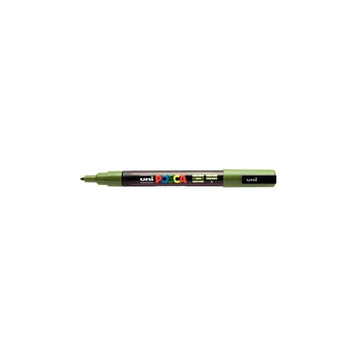 Marqueur pointe fine conique vert kaki PC3M VK POSCA UNIBALL