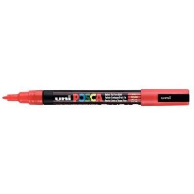Achetez Marqueur pointe fine conique rouge PC3M R POSCA UNIBALL pas cher sur Ma Rentrée Scolaire