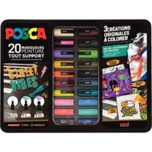 Mallette Posca Street Vibes M POSCA METAL/20 018 POSCA UNIBALL Mallette Posca Street Vibes M POSCA METAL/20 018 POSCA UNIBALL