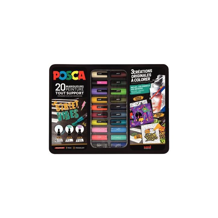 Mallette Posca Street Vibes M POSCA METAL/20 018 POSCA UNIBALL