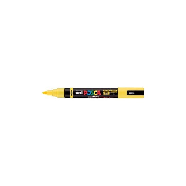 Marqueur Posca pointe moyenne Brush jaune PC5BR J POSCA UNIBALL