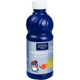 Achetez Flacon 500ml d'acrylique Glossy Lefranc Bourgeois, bleu outremer 188300 COLOR AND LEFRANC &..