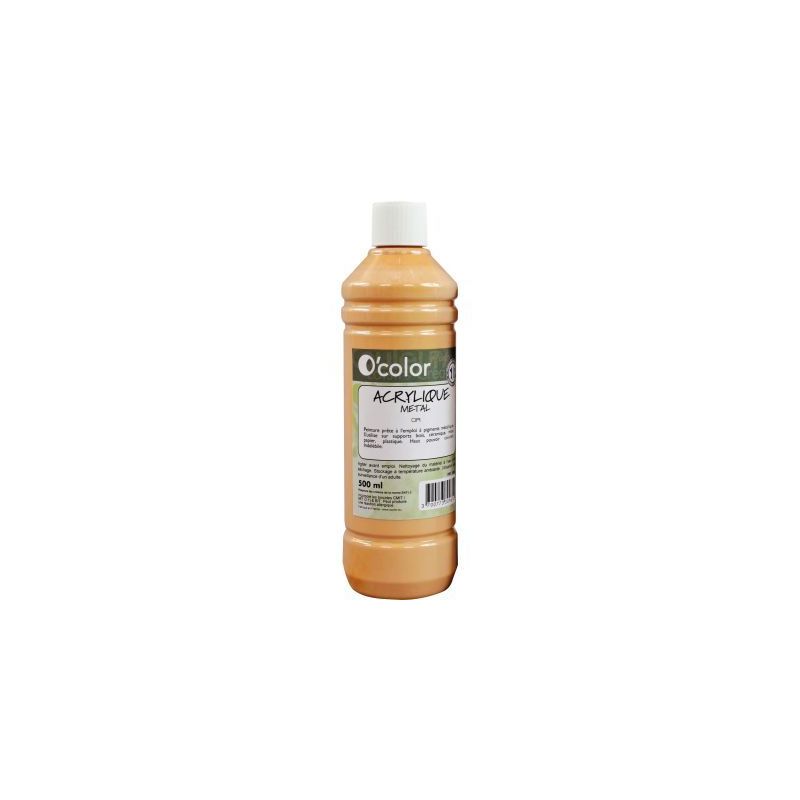 Achetez Flacon de 500 ml de peinture acrylique, coloris métallique or AME500PETOR_00/28523 O'COLOR .. Achetez Flacon de 500 ml de peinture acrylique, coloris métallique or AME500PETOR_00/28523 O'COLOR ..