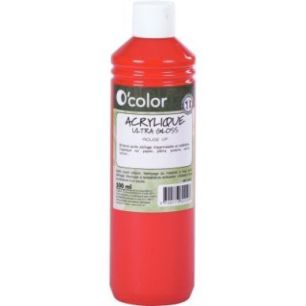 Achetez Flacon 500ml de peinture acrylique O'COLOR, rouge vif 0220 O'COLOR pas cher sur Ma Rentrée ..