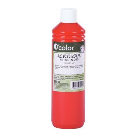 Achetez Flacon 500ml de peinture acrylique O'COLOR, rouge vif 0220 O'COLOR pas cher sur Ma Rentrée ..