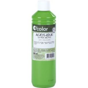 Achetez Flacon 500ml de peinture acrylique O'COLOR, vert printemps 0227 O'COLOR pas cher sur Ma Rent..