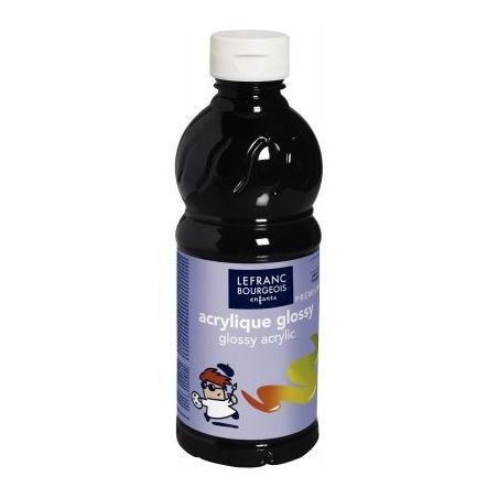 Achetez Flacon 500ml d'acrylique Glossy Lefranc Bourgeois, noir 188298 COLOR AND  LEFRANC & BOURGEOI..