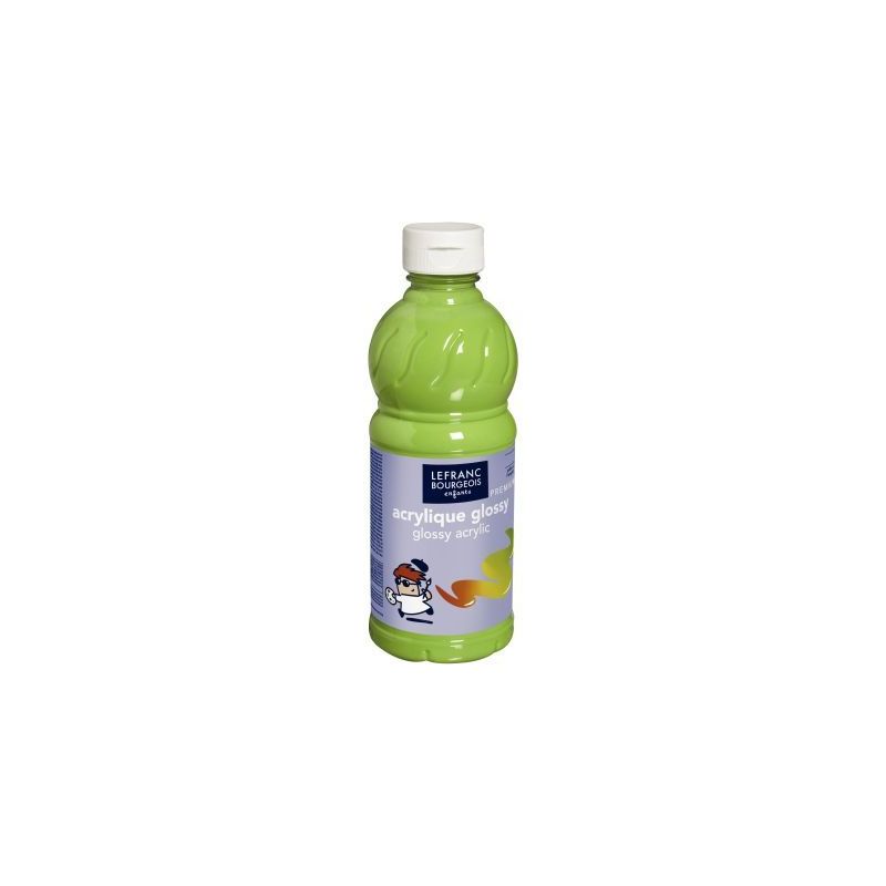 Achetez Flacon 500ml d'acrylique Glossy Lefranc Bourgeois, vert anis 188146 COLOR AND  LEFRANC & BOU..
