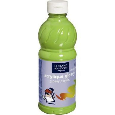 Achetez Flacon 500ml d'acrylique Glossy Lefranc Bourgeois, vert anis 188146 COLOR AND  LEFRANC & BOU..
