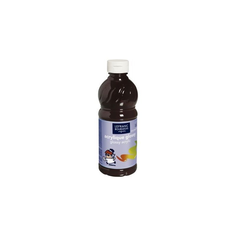 Achetez Flacon 500ml d'acrylique Glossy Lefranc Bourgeois, chocolat 188148 COLOR AND  LEFRANC & BOUR..