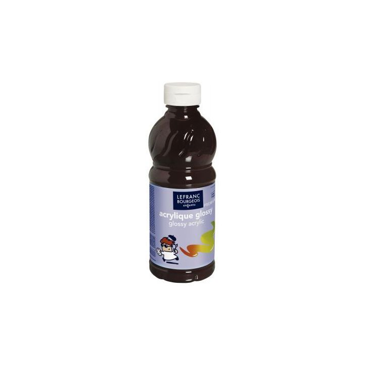 Flacon 500ml d'acrylique Glossy Lefranc Bourgeois, chocolat 188148 COLOR AND  LEFRANC & BOURGEOIS