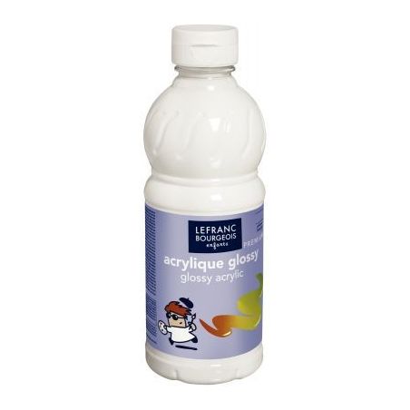 Achetez Flacon 500ml d'acrylique Glossy Lefranc Bourgeois, blanc 188299 COLOR AND  LEFRANC & BOURGEO..