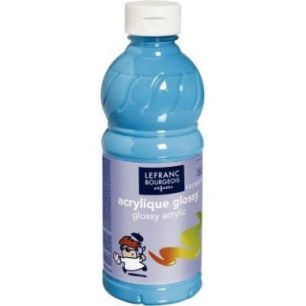 Achetez Flacon 500ml d'acrylique Glossy Lefranc Bourgeois, bleu turquoise 188147 COLOR AND LEFRANC ..