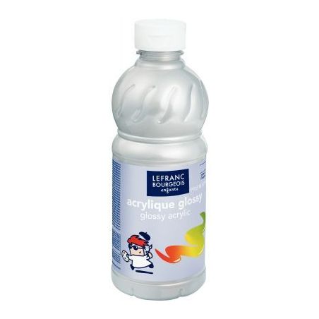 Achetez Flacon 500ml d'acrylique Glossy Lefranc Bourgeois, argent 188369 COLOR AND  LEFRANC & BOURGE..