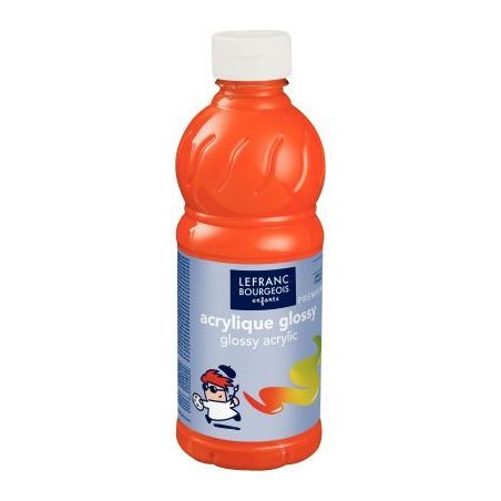Achetez Flacon 500ml d'acrylique Glossy Lefranc Bourgeois, orange 188303 COLOR AND  LEFRANC & BOURGE..