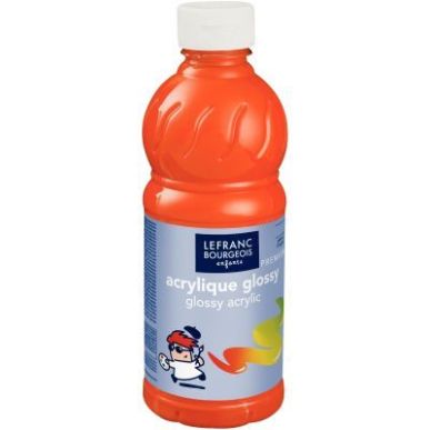 Achetez Flacon 500ml d'acrylique Glossy Lefranc Bourgeois, orange 188303 COLOR AND  LEFRANC & BOURGE..