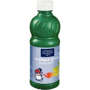 Flacon 500ml d'acrylique Glossy Lefranc Bourgeois, vert brillant 188306 COLOR AND LEFRANC & BOURGEOIS Flacon 500ml d'acrylique Glossy Lefranc Bourgeois, vert brillant 188306 COLOR AND LEFRANC & BOURGEOIS