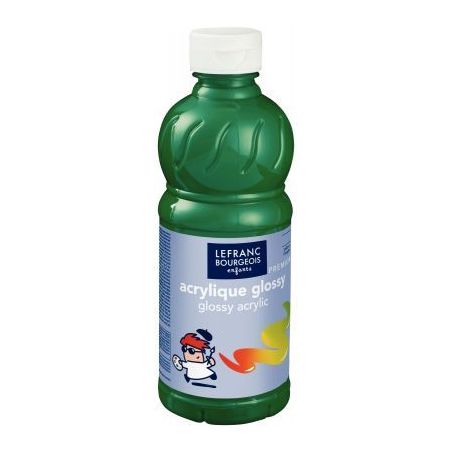 Achetez Flacon 500ml d'acrylique Glossy Lefranc Bourgeois, vert brillant 188306 COLOR AND LEFRANC &..