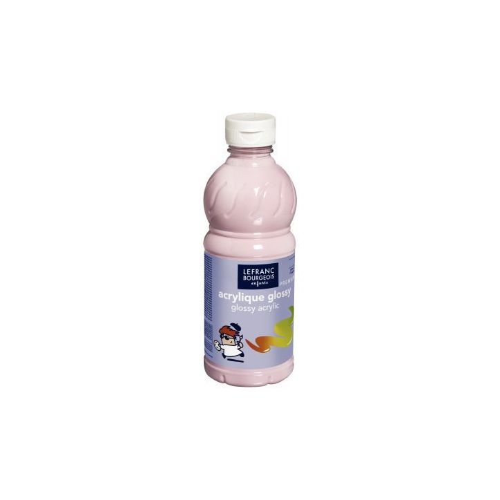 Flacon 500ml d'acrylique Glossy Lefranc Bourgeois, rose bonbon 188145 COLOR AND  LEFRANC & BOURGEOIS