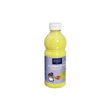 Achetez Flacon 500ml d'acrylique Glossy Lefranc Bourgeois, jaune primaire 188295 COLOR AND  LEFRANC ..