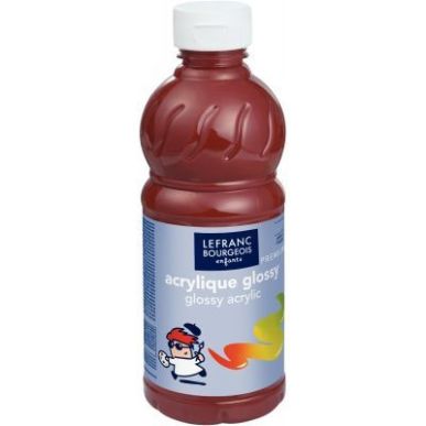Achetez Flacon 500ml d'acrylique Glossy Lefranc Bourgeois, terre de sienne brûlée 188304 COLOR AND..
