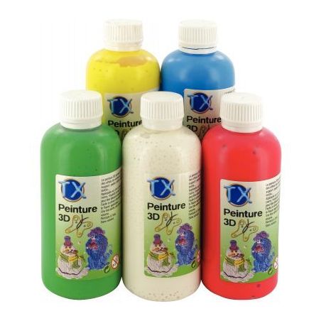 Achetez Lot de 5 flacons 250ml de peinture 3D A 3510 pas cher sur Ma Rentrée Scolaire