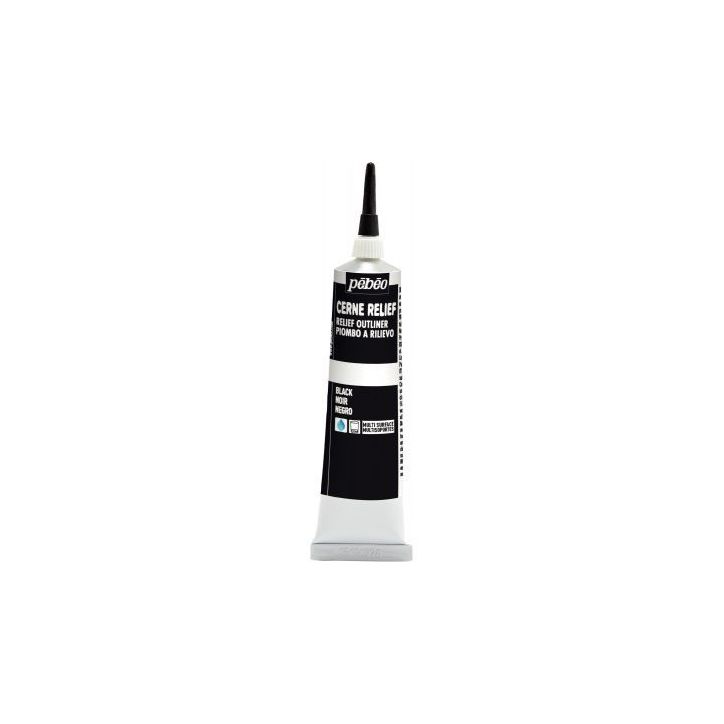 Tube à canule cerne relief 37 ml  noir 390037 PEBEO