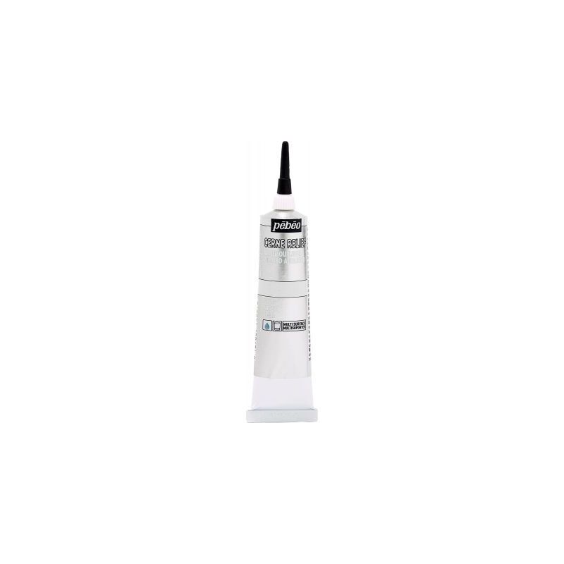 Achetez Tube à canule cerne relief 37 ml  Argent 774037 PEBEO pas cher sur Ma Rentrée Scolaire