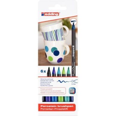 Achetez Pochette de 6 feutres porcelaine céramique couleurs froides 4-4200-6099 EDDING pas cher sur..