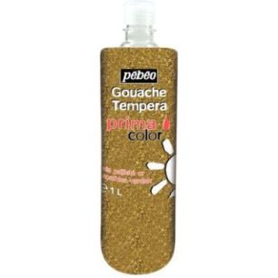 Achetez Flacon de 1L de vernis gouache pailleté, or 603822 PRIMA COLO PEBEO pas cher sur Ma Rentré..