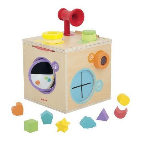 Achetez Boite d'activités sensorielles en bois, grand modèle J05307 JANOD pas cher sur Ma Rentrée..