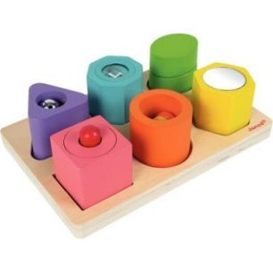 Achetez Encastrement de 6 cubes sensoriels en bois J05332 JANOD pas cher sur Ma Rentrée Scolaire