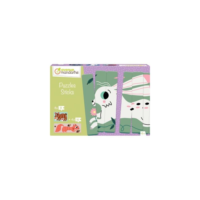 Achetez Boite de 12 puzzles sticks, la forêt PU027C AVENUE MAN pas cher sur Ma Rentrée Scolaire
