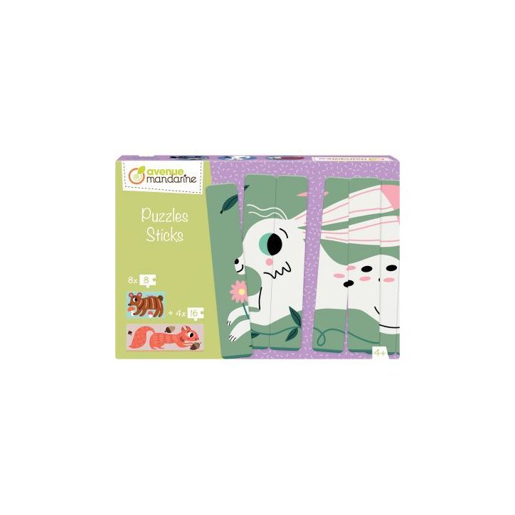 Boite de 12 puzzles sticks, la forêt PU027C AVENUE MAN
