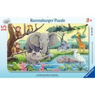 Achetez Puzzle à cadre 15 pièces, les animaux d'Afrique 4005556061365 RAVENSBURGER pas cher sur ..