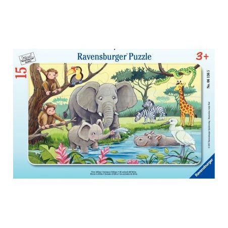 Achetez Puzzle à cadre 15 pièces, les animaux d'Afrique 4005556061365 RAVENSBURGER pas cher sur ..
