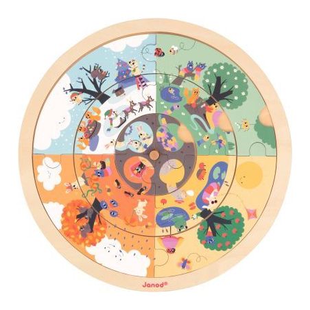 Achetez Puzzle d'observation rond recto/verso, le jardin J05090 JANOD pas cher sur Ma Rentrée Scola..