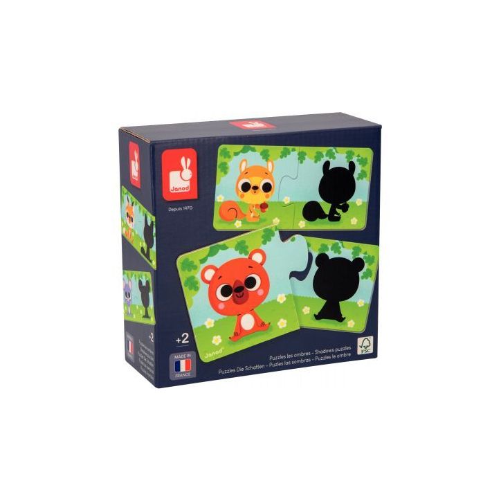 Boite de 12 puzzles duo, les ombres J02701 JANOD