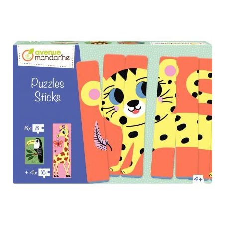 Achetez Boite de 12 puzzles sticks, la savane PU026C AVENUE MAN pas cher sur Ma Rentrée Scolaire