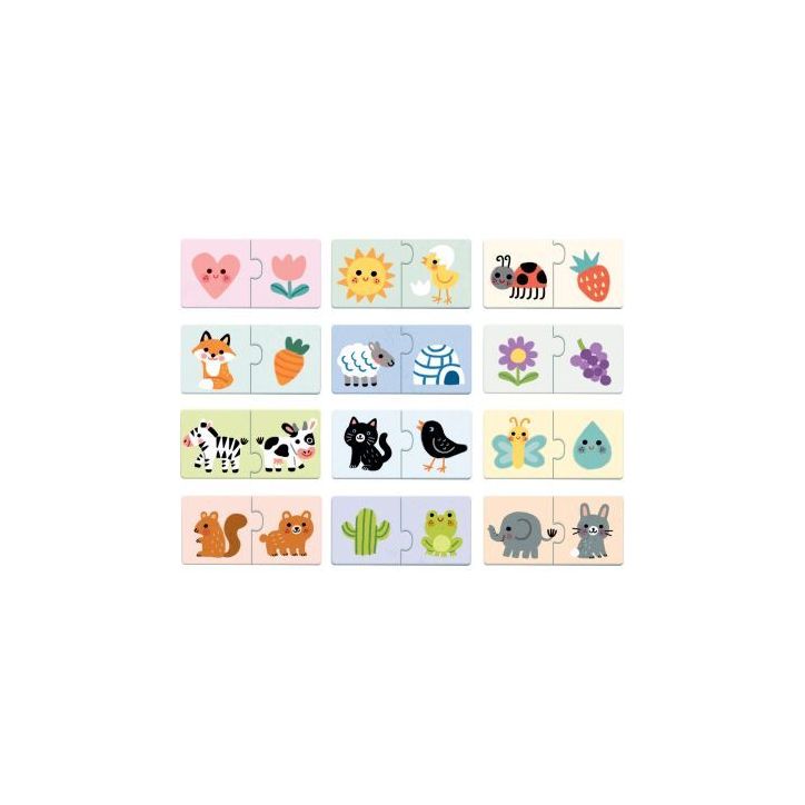 Boite de 12 puzzles duo, les couleurs DJ08273 DJECO