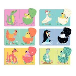 Achetez Boite de 6 puzzles duo, les oeufs rigolos DJ08193 DJECO pas cher sur Ma Rentrée Scolaire